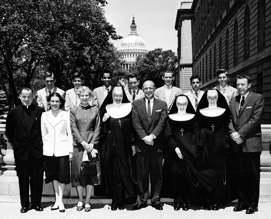St. Joseph's Village graduating class during their trip to Washington, DC - year unknown.