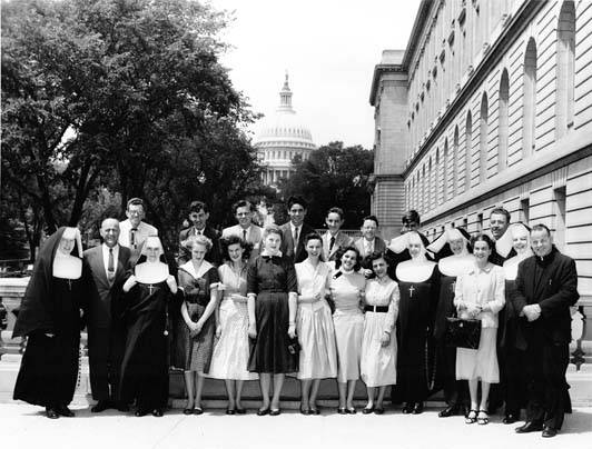 St. Joseph's Village graduating class during their trip to Washington, DC - year unknown.